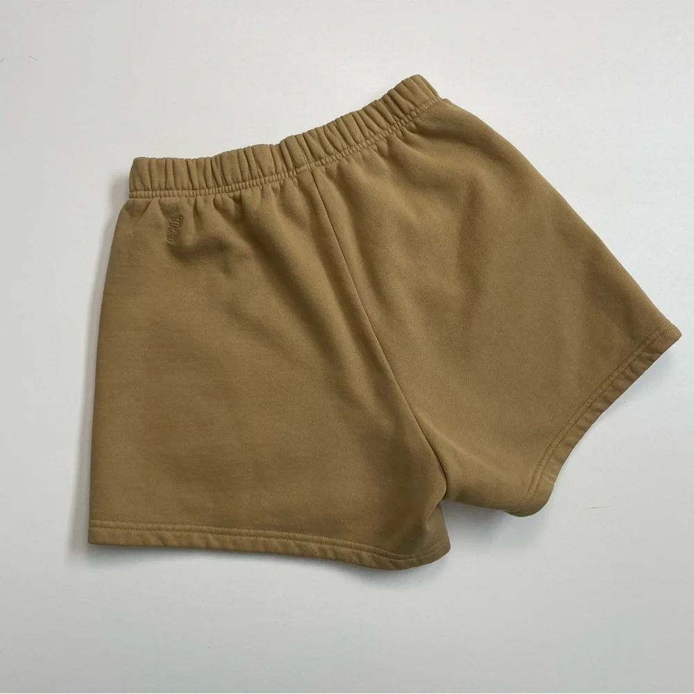 Aritzia TNA Sweat Shorts Cozy AF Fleece Lounge Athletic Travel Mustard Yellow